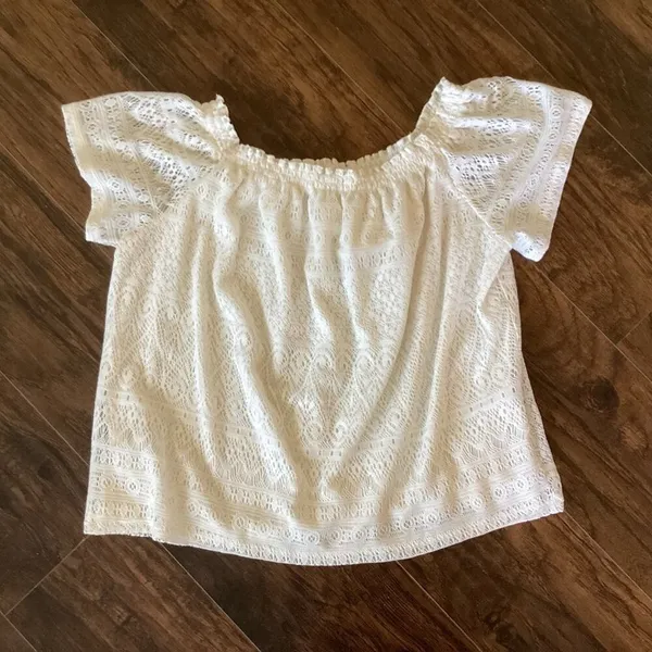 H&M White Lace Off The Shoulder Top - Image 6