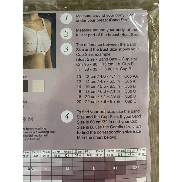 Carefix Bella Seamless Post Op Surgery Compression Bra White Size XL - Image 3