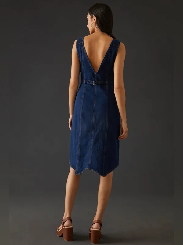 Pilcro Denim Vest Midi Dress - Image 4