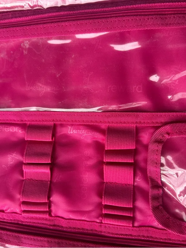 thirty-one Floral Print Tote with Hot Pink Handles and Teal Accents - Image 5