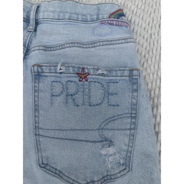 American Eagle Strigid Highest Rise Baggy‎ Straight Pride Jeans Size 5/ 27" - Image 12
