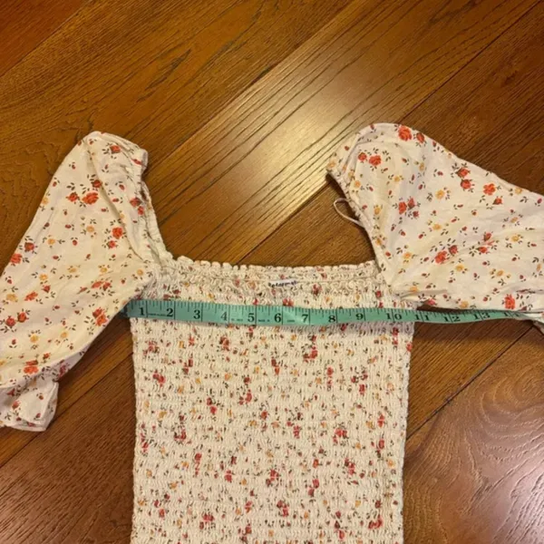 Reformation Clementine Ruched‎ Floral Print Linen Top - Image 8