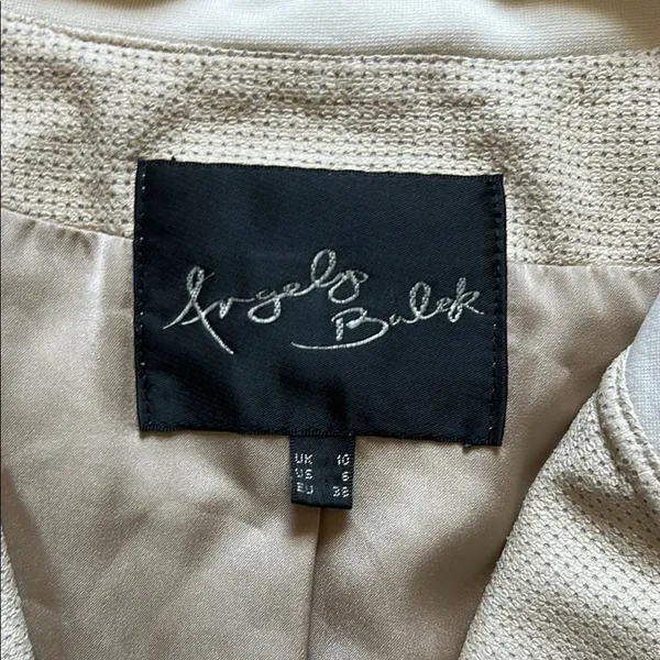 Beige Cropped Jacket Size 10 - Image 2