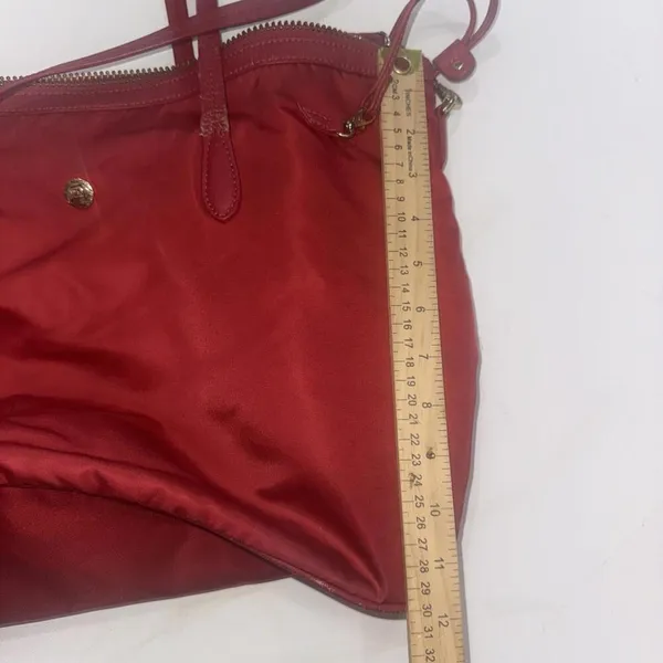 JPK Paris 75 Designer‎ Minimalist Canvas Carry Travel Red Crimson Tote Bag Purse - Image 4