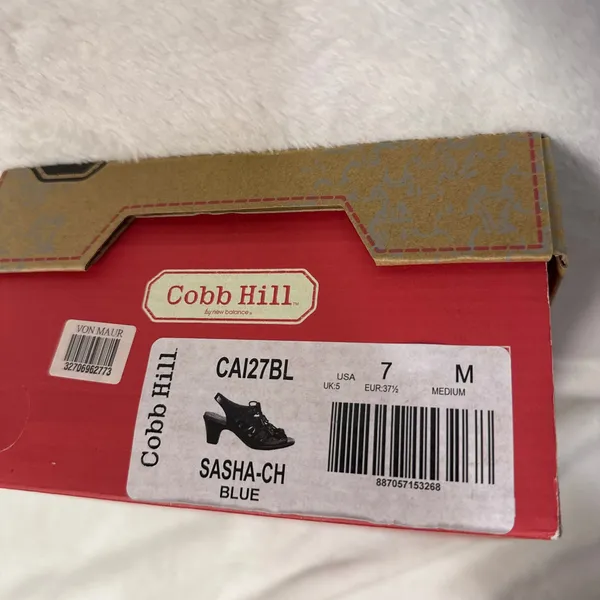 Cobb Hill 7M Sasha Lace Up Cutout Heel Dusty Blue Boho Comfort‎ Leather Sexy - Image 10