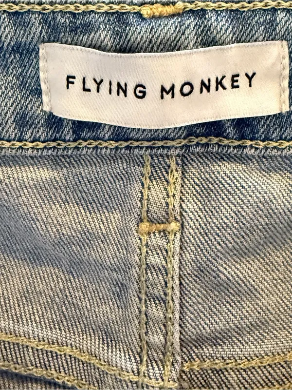 Flying Monkey High Rise Wide Leg Jeans Light Wash Women’s Size 26 - Image 6