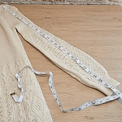 Anthropologie Knitted‎ & Knotted Cream Long Sleeve Alpaca Knit Sweater Dress - S - Image 12