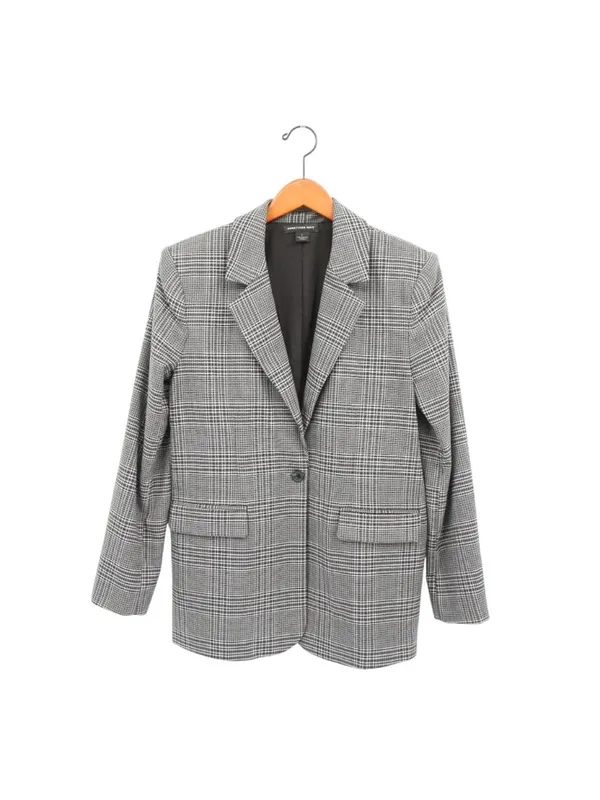 Something Navy Menswear Jacket Grey Steel Kate Plaid Oversized Blazer S - Image 4