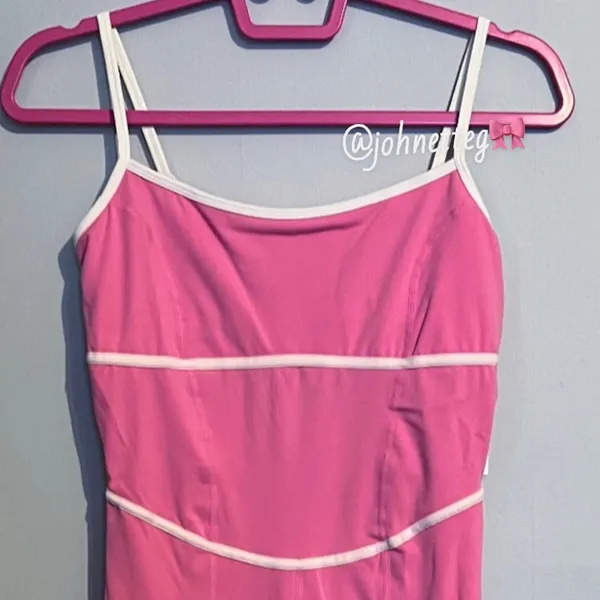 L*Space Ace Jumpsuit Pink Taffy & Cream Sporty Anthropologie Pilates Yoga Small - Image 5