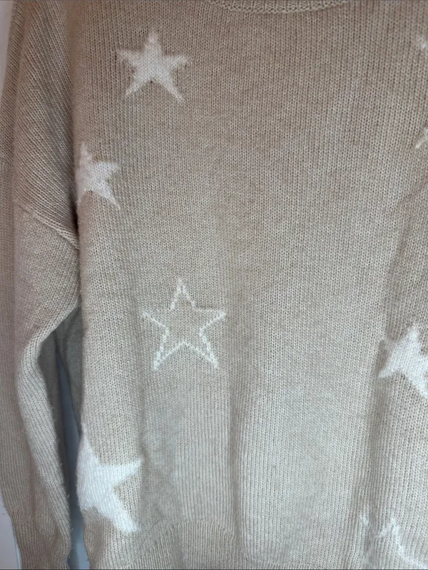 Rails Beige Star Crewneck Sweater size S - Image 3