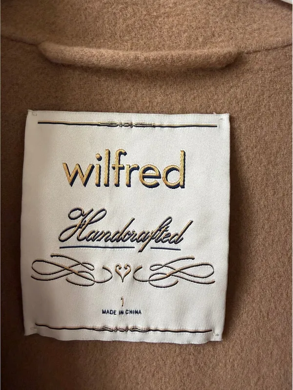 Aritzia Wilfred Open Front Wool Blend Coat Camel Size XS Small Luxury Neutral - Image 5