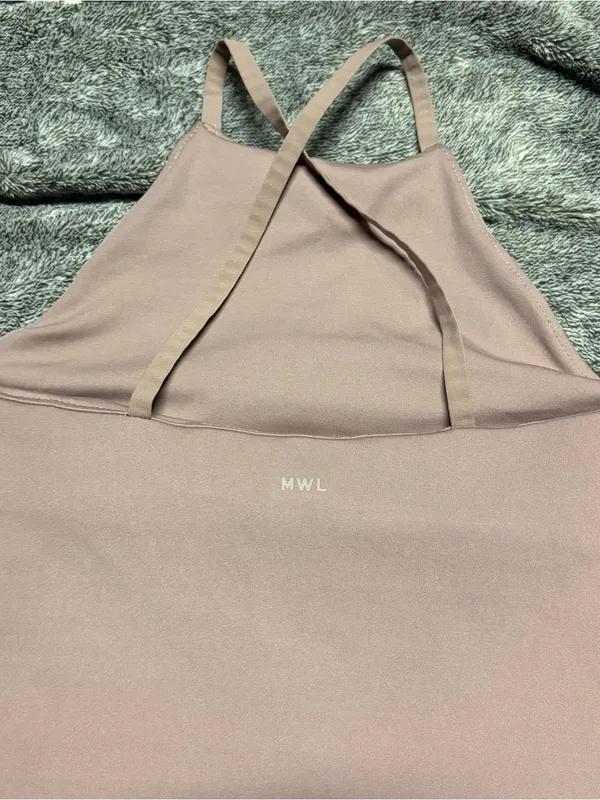 Madewell Mauve/Pink Midi Dress - Image 5