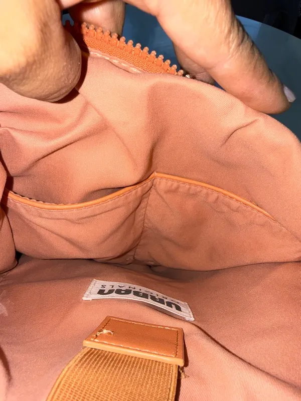 Urban Originals Coral Satin Backpack with Multiple Zips - Image 13