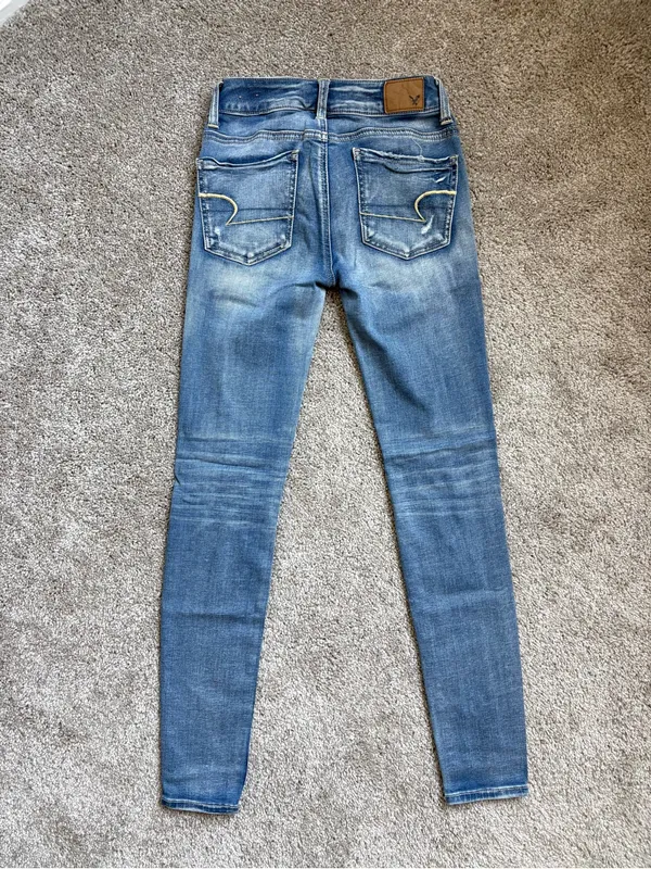 AE Low Rise Ripped Skinny Jeans - Image 2