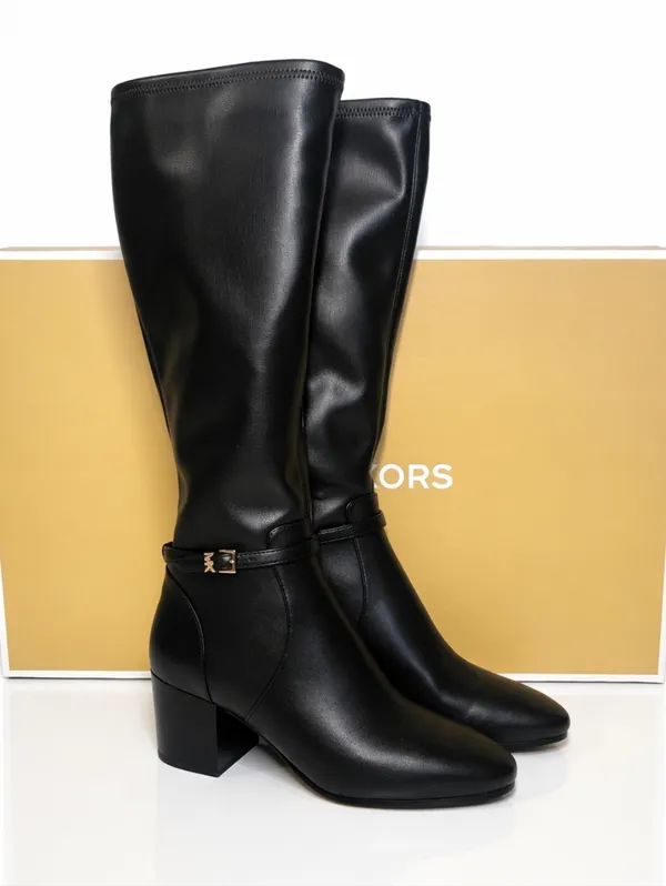 MICHAEL KORS‎ Ella Block Heel Boot In Black US 8 Wide $345 - Image 2