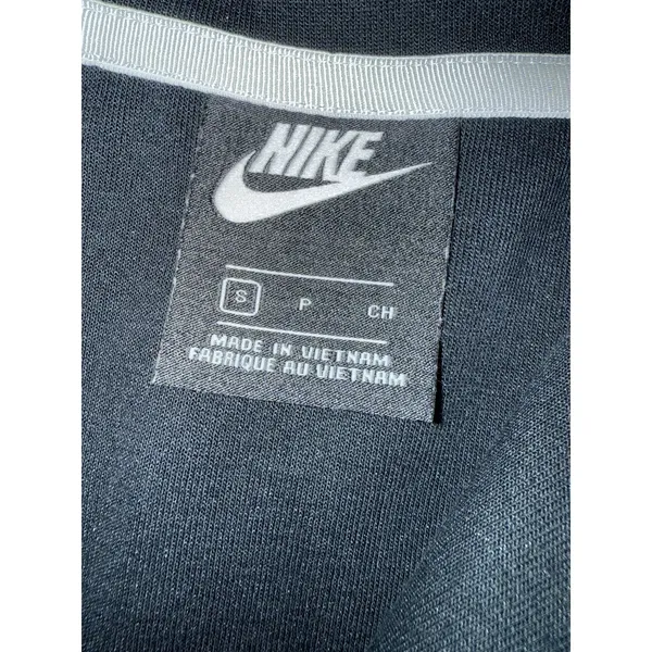 Nike Tech Women's Small S Fleece Full Zip Hoodie Black White EUC - Image 2