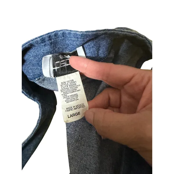 Teddi Vintage Denim Embroidered Hummingbird Pinafore Jumper Dress Blue Large - Image 10