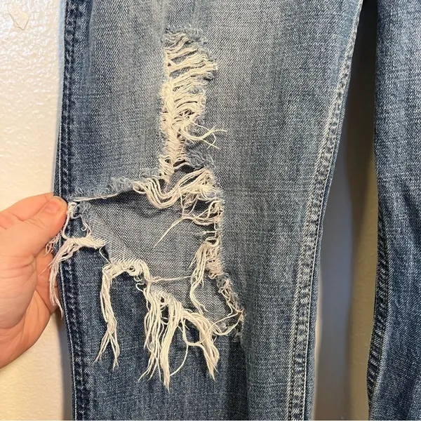 Hollister Women's‎ Juniors Size 3 Waist 26 Girlfriend High Rise Jean Medium Wash - Image 8