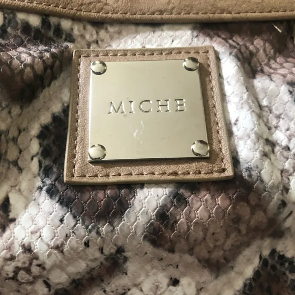 Miche Bianca Faux Leather Snake Print Demi Bag Braided Straps Base Bag & Shell - Image 3