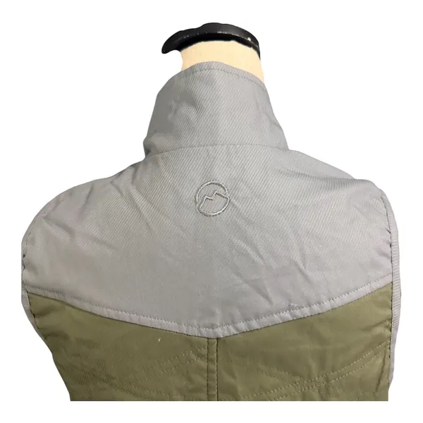 Magellan Outdoors NEW Womens Green Gray Campfire Quilted Full Zip Vest Sz M Warm - Image 3