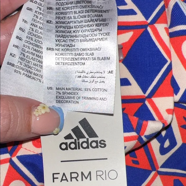 ADIDAS X FARM RIO Farm Bike Short Shorts & Bermuda Shorts Cotton medium‎ - Image 2