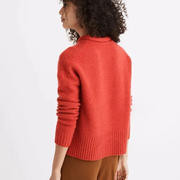Madewell Fulton Pullover Sweater in Vintage Dahlia Size S - Image 3