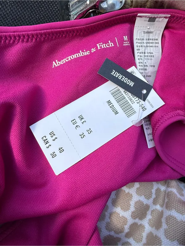 Abercrombie & Fitch Hot Pink High-Cut Bikini Bottom - Image 4