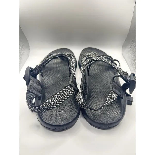 Chaco Z Cloud 2 Women 7 Boost Black White Chevron Strappy Toe Loop Sport Sandals - Image 5