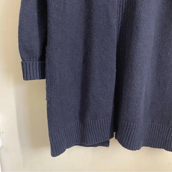 Boden Wool Alpaca Blend Open Front Cardigan Sweater Jacket Coatigan Navy size S - Image 9