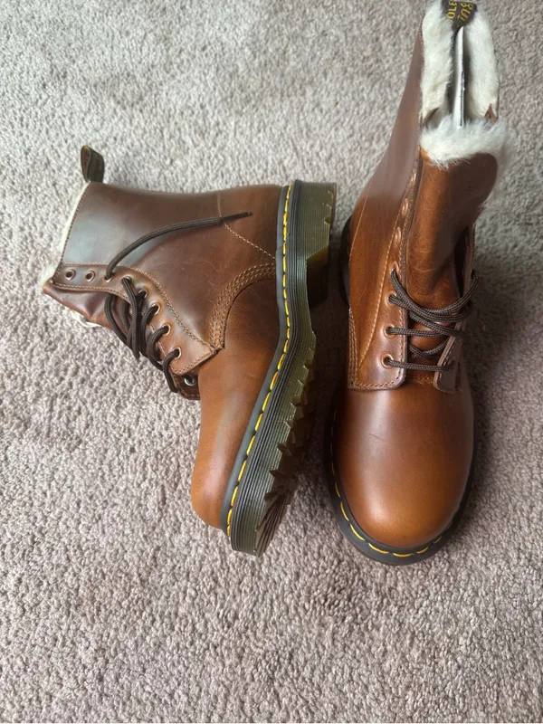 Dr. Martens 1460 Serena Boots Butterscotch Brown New 9 - Image 7