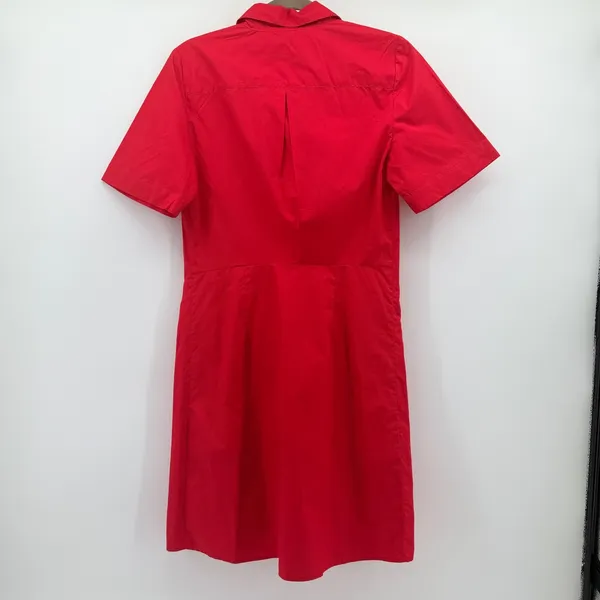J.Crew Red Short Sleeve Cotton Button Down Utility Shirt Dress CT325 Size 6T NEW - Image 2
