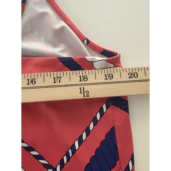 J McLaughlin Dress Womens XL Pink Catalina Cloth Nautical Ropes Old Money Luxury - Image 9