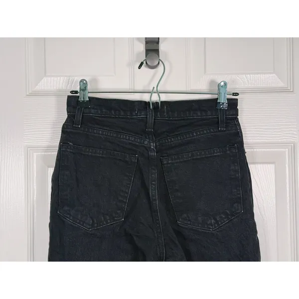Abercrombie & Fitch Curve Love 90s Straight Ultra High Rise Jeans Size 26 Black - Image 6