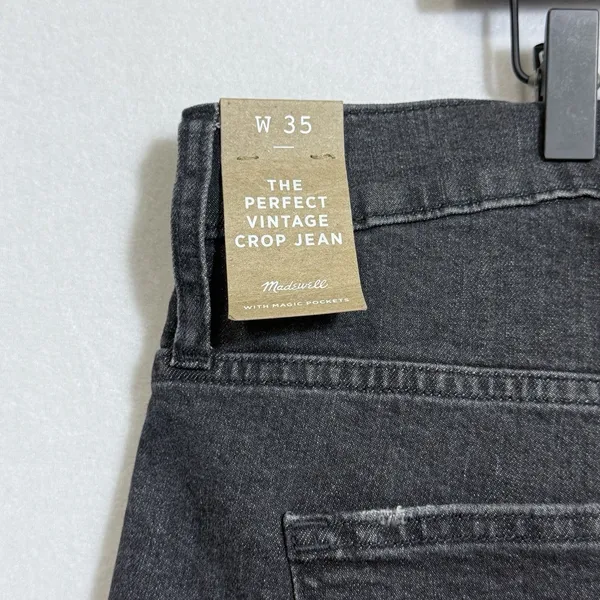 NEW Madewell The Perfect Vintage Crop Jean Summer Wash High Rise Jeans Womens 35 - Image 11