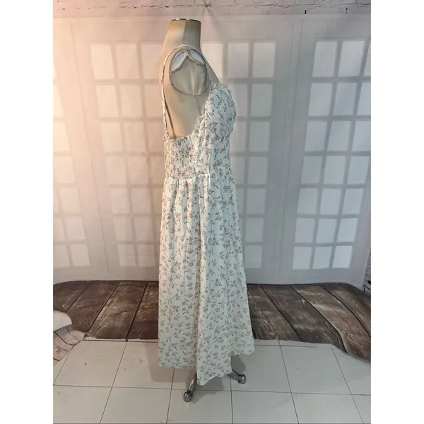 SHEIN Mod NWT Multicolor Floral Lace Trim Smocked Romantic Sundress Size 2XL - Image 5