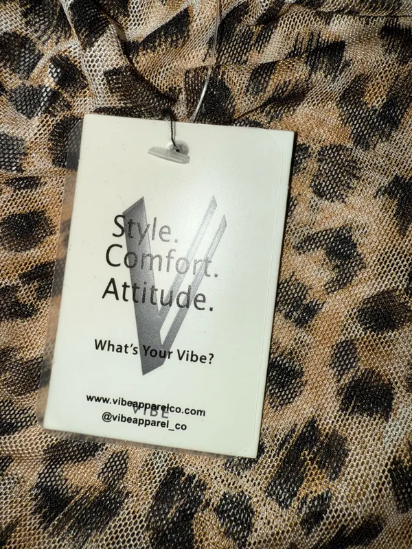 Vibe Leopard Print Tank Top Multiple Size XL - Image 4