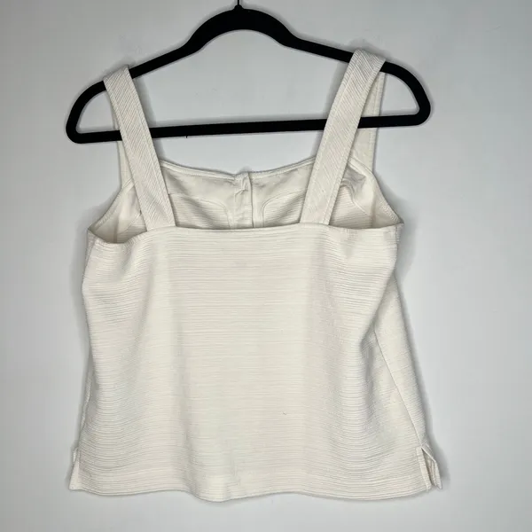 J. Crew Off White Textured Tank Size Small - Image 4