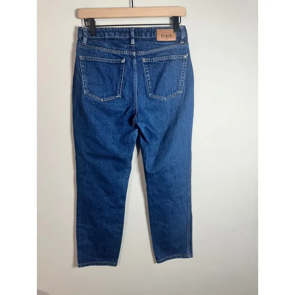 Sézane The Slim Parfait High Rise Straight Leg Jeans Indigo Blue Size 38 US 6 - Image 5