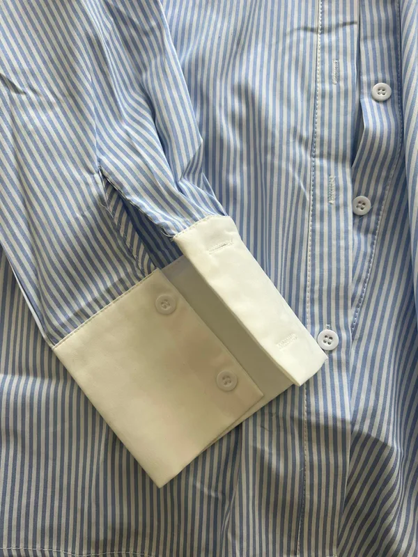 Blue And White Pinstripe Top - Image 3