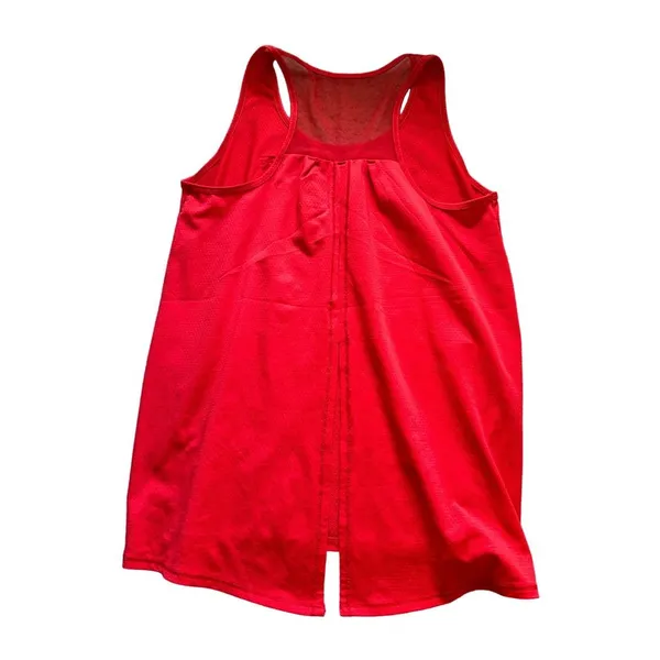 LUCKY IN LOVE Red Split Back Tank Top Sz M NEW - Image 5