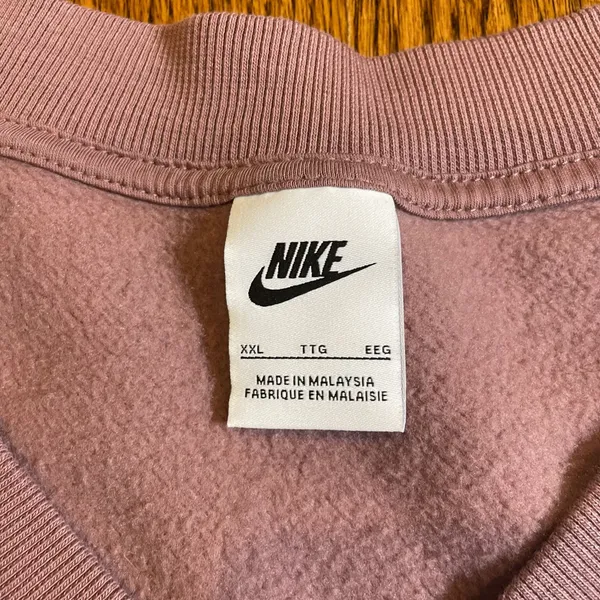 Nike Sportswear Phoenix Fleece Women's Cropped V-Neck Top Smokey Mauve - Image 4
