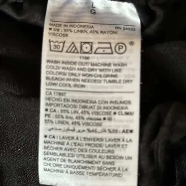 Old navy women’s black linen blend pants size large . - Image 7