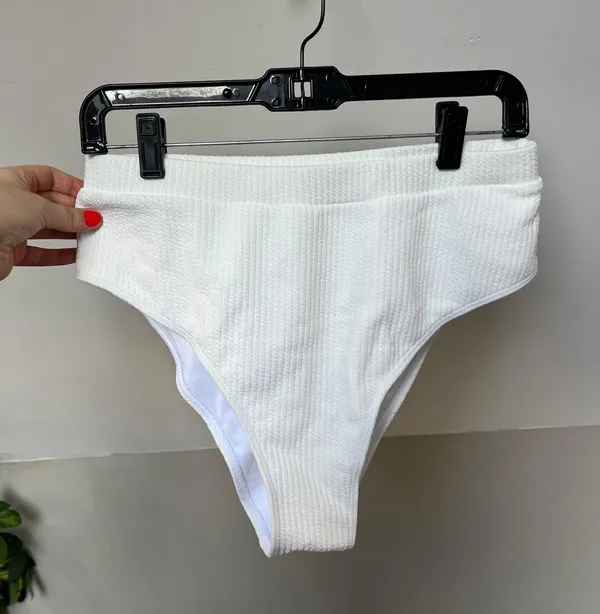White Ribbed Bikini Set - Image 5