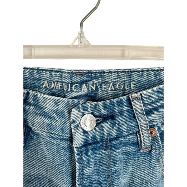 American‎ Eagle Curvy Super High Rise Baggy Straight Jeans Sz 8 - Image 4