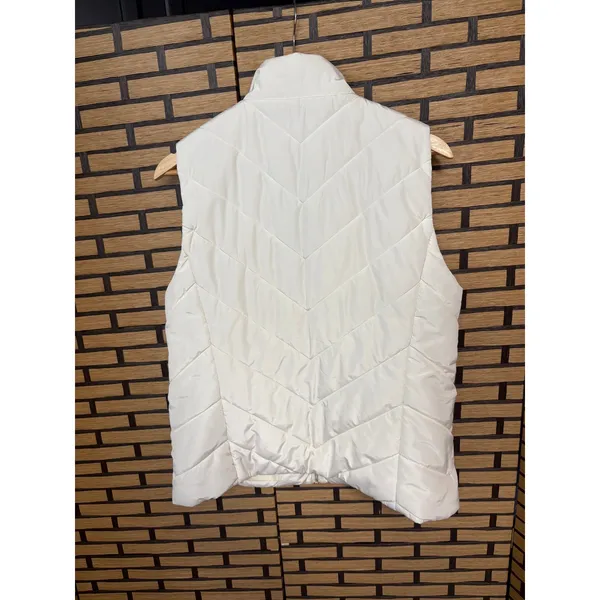 MICHAEL Michael Kors Cream Puffer Vest‎ Size Large - Image 2