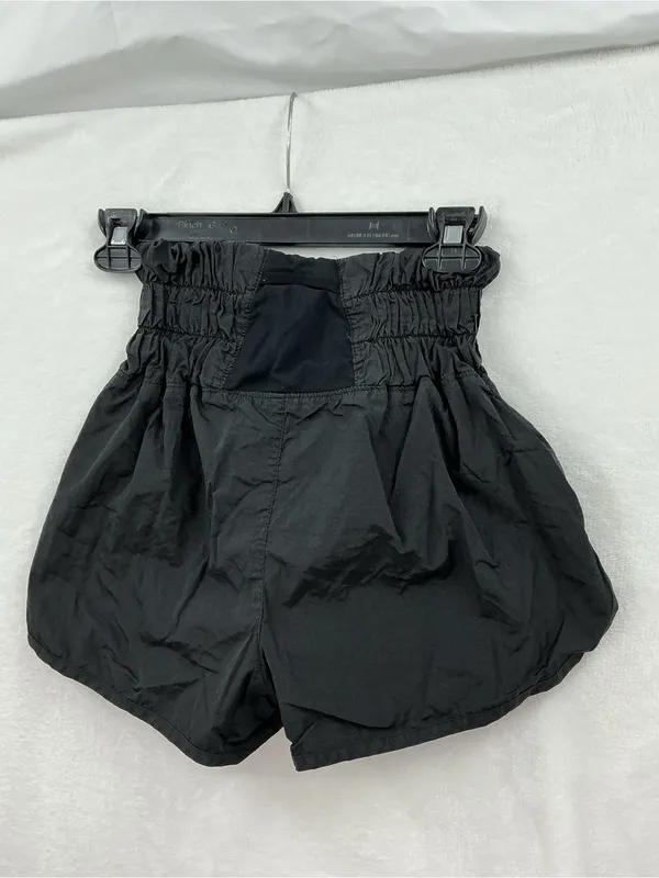Free People Black High-Rise Ribbed Waist Athletic Shorts 1186 - Image 5