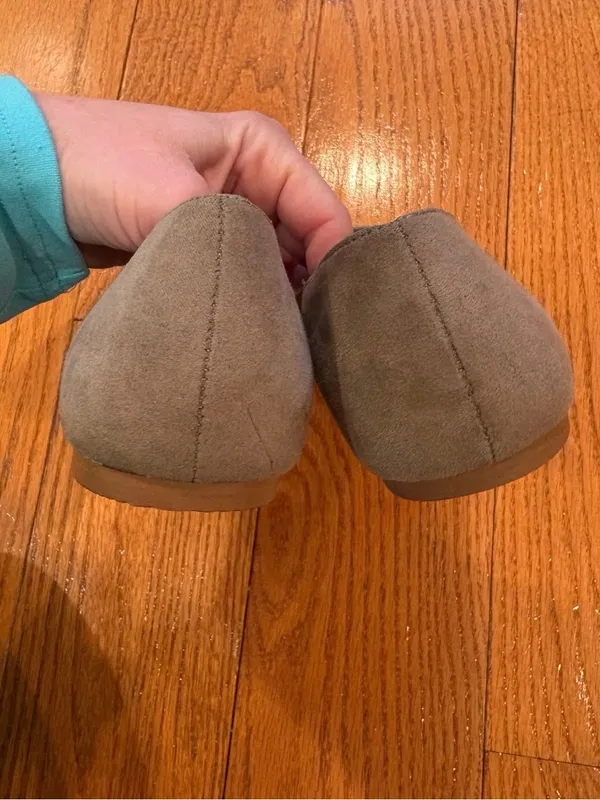 Torrid Taupe Faux Suede Ballet Flats – Size 9W - Image 3