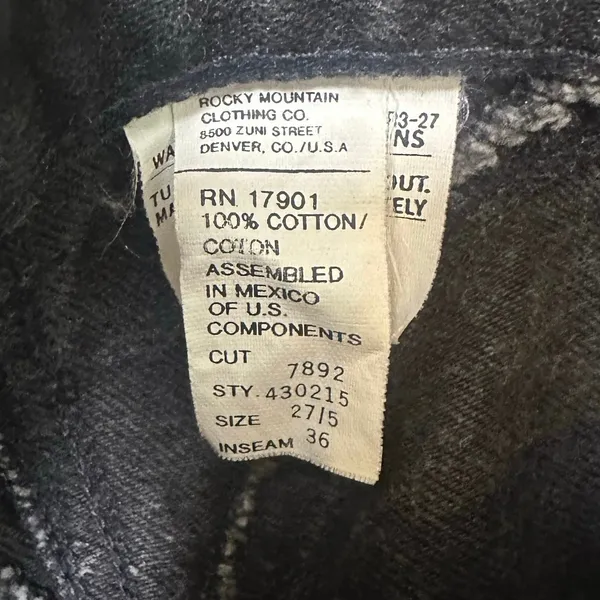 Vintage Rocky Mountain Black Denim High Rise Jeans Tall / Long Inseam - Image 4