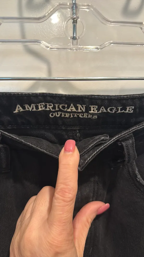American Eagle Outfitters Skirt Jean Black - Image 3
