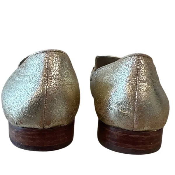 Tory Burch Gemini Link Metallic Gold Loafers‎ 9 - Image 4
